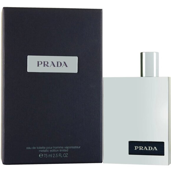 NEW PRADA METALLIC EDITION LIMITED EAU DE TOILETTE AMBER POUR HOMME SPRAY 2.5 - Picture 1 of 6